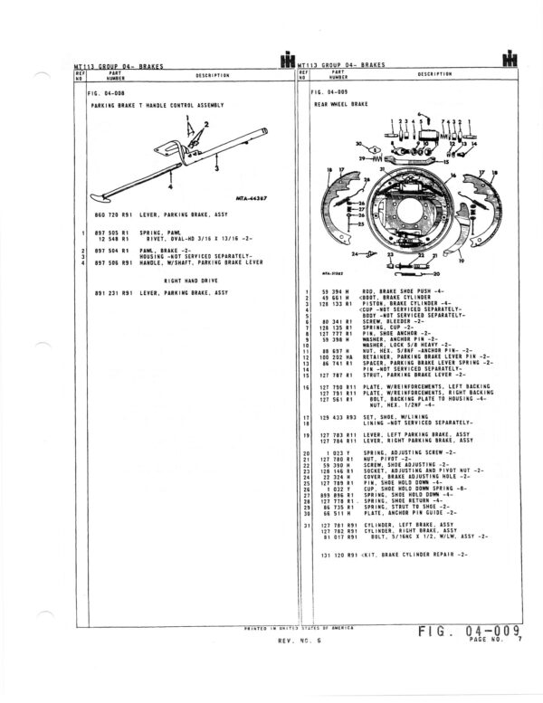 IH Scout 80/800 Parts Catalog - Official Factory Parts List (MT-113)