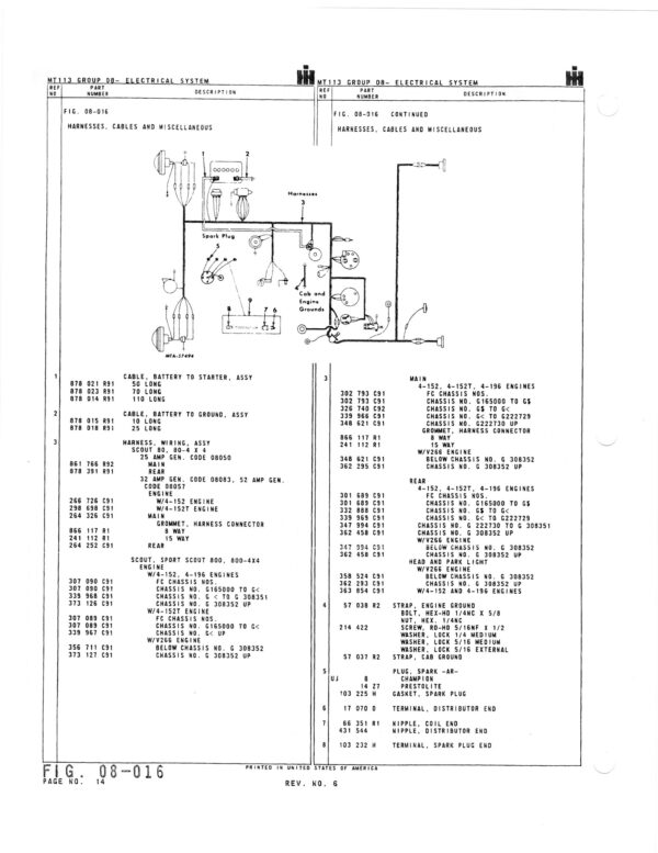 IH Scout 80/800 Parts Catalog - Official Factory Parts List (MT-113)