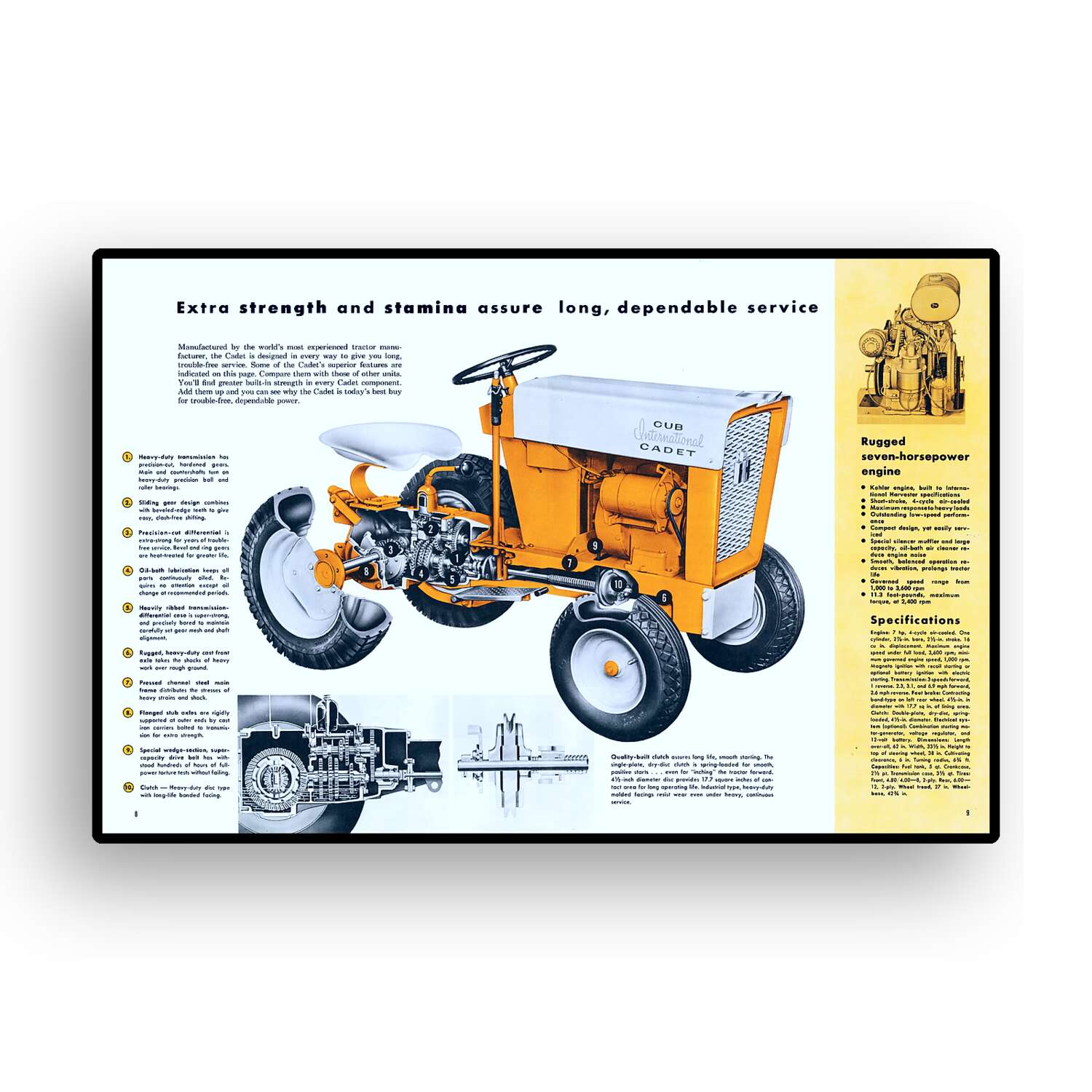 Color Brochure for 1961 Original IH Cub Cadet - 16 Pages! - Image 4