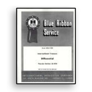 IH Blue Ribbon Service on Differential Service for International B-275 Tractor Series