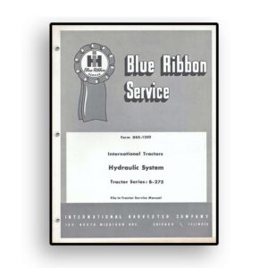 IH Blue Ribbon Service on International Model B-275 Tractor Hydraulic System Service
