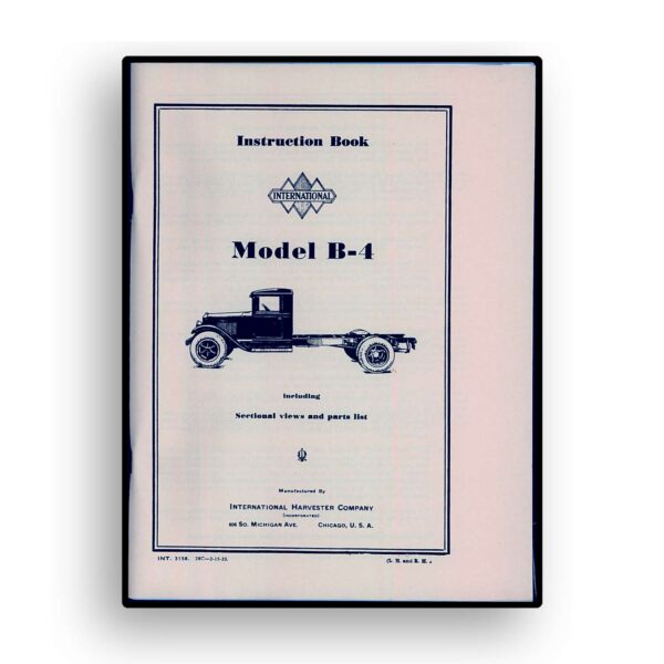 Instruction Book for International Model B-4 Truck