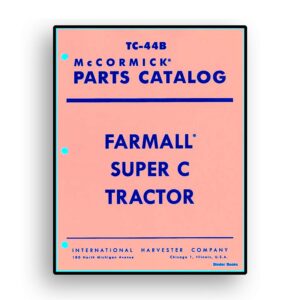 Parts Catalog for McCormick Farmall Super C Tractor