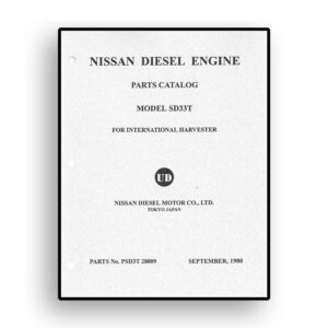 Parts Catalog for SD-33T Nissan Turbo Diesel Engine Parts Catalog
