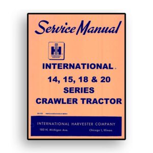 Service Manual Set for International TD-15 (150 Series) Crawler Engine & Chassis