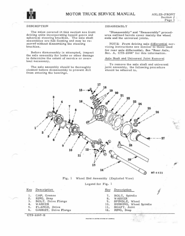 IH SCOUT 800 80 Repair Manual CTS-2302