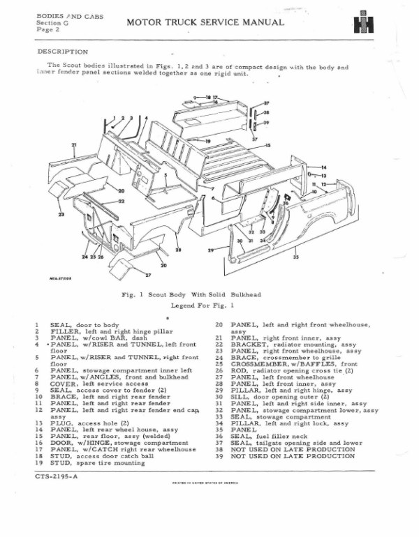 IH SCOUT 800 80 Repair Manual CTS-2302